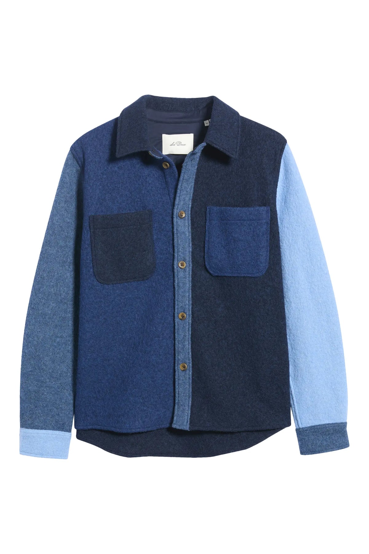 Wool Colourblock Overshirt