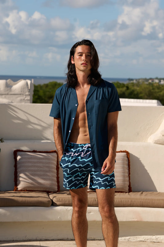 90's Wave Swim Short