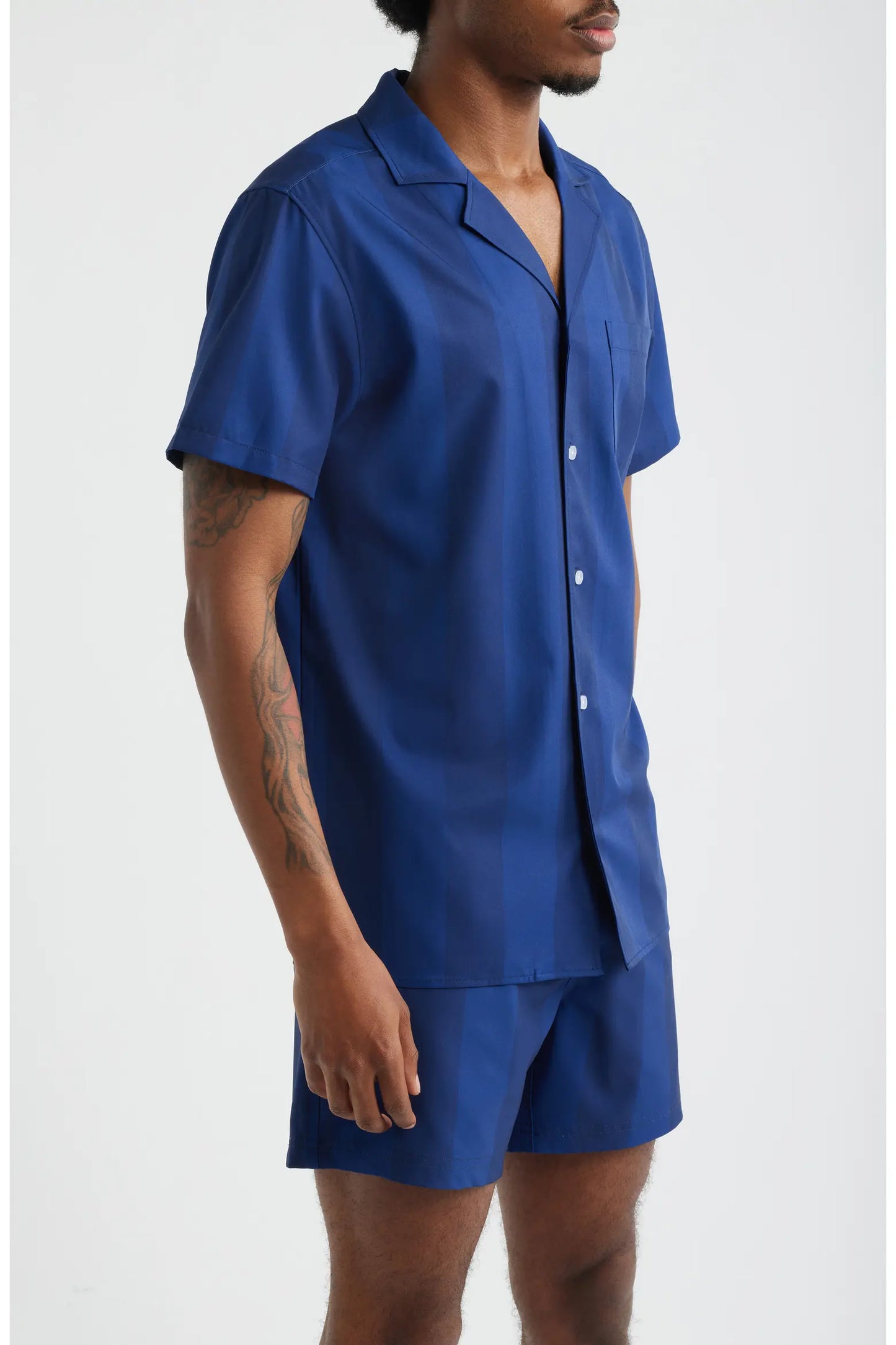 Navy Tonal Cabana Weekend Shirt
