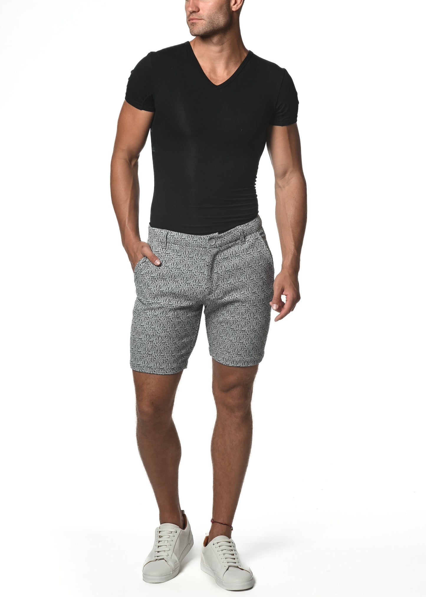 8" Stretch Knit Jacquard Short