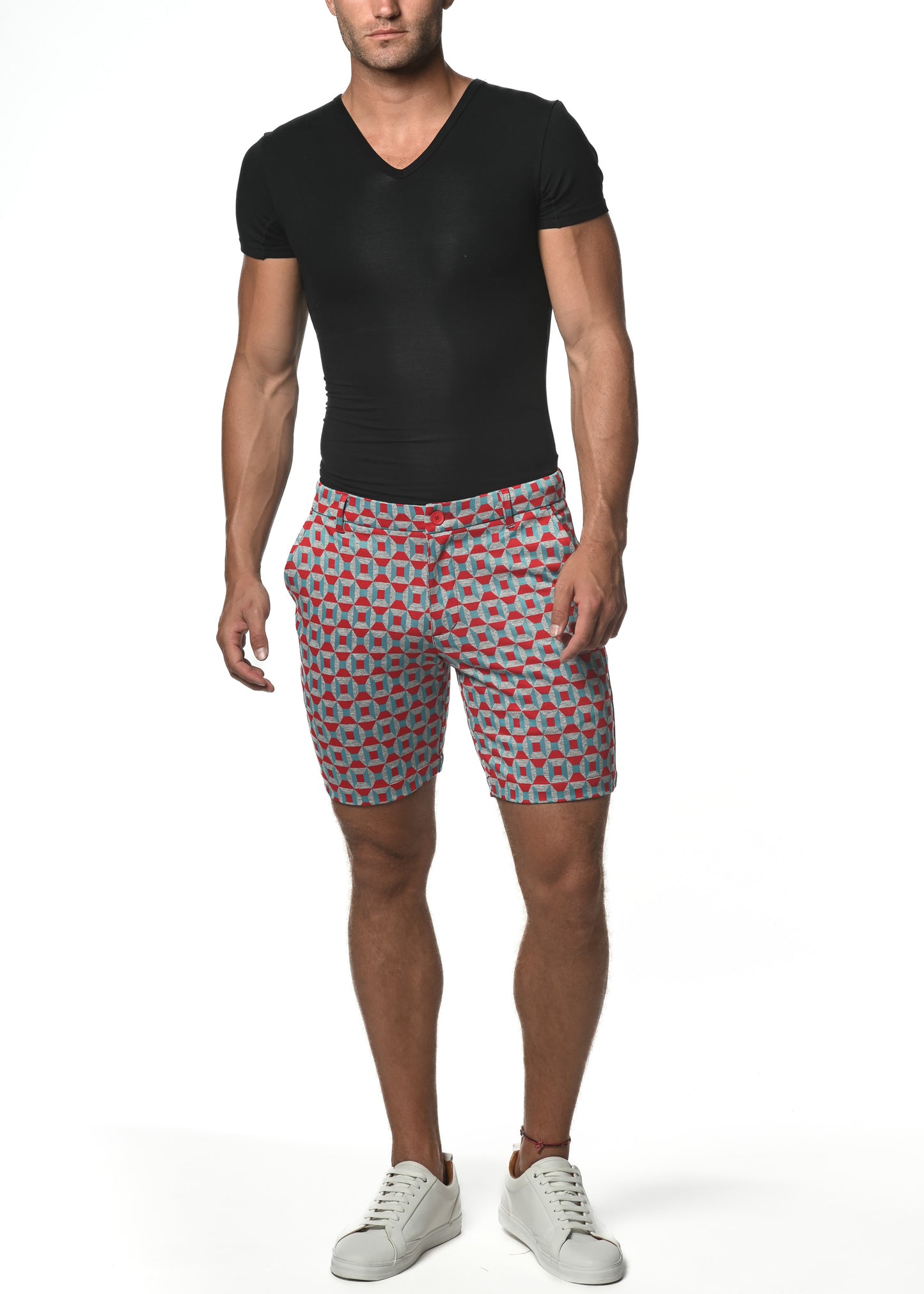 8" Stretch Knit Jacquard Short