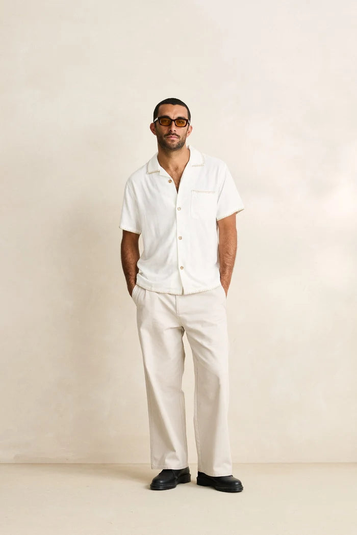 Linen Whip Stitch S/S Shirt