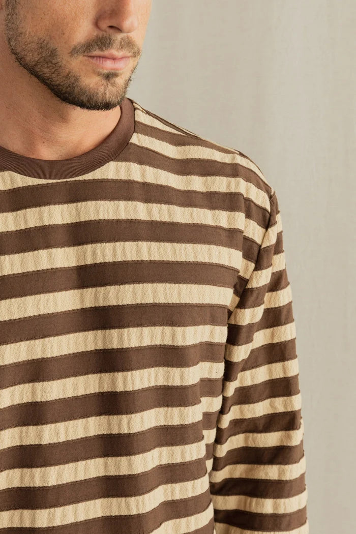 Textured Stripe L/S T-Shirt