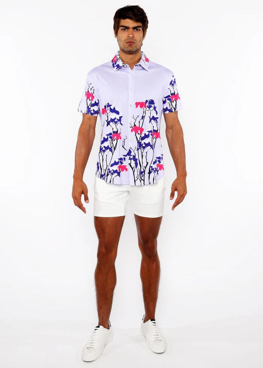 Print Cotton Jersey Knit S/S Shirt