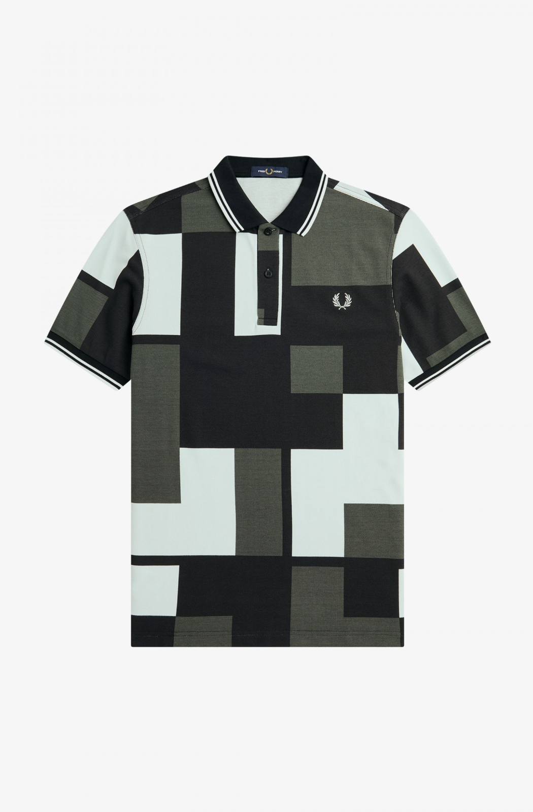 Pixel Print Fred Perry Shirt