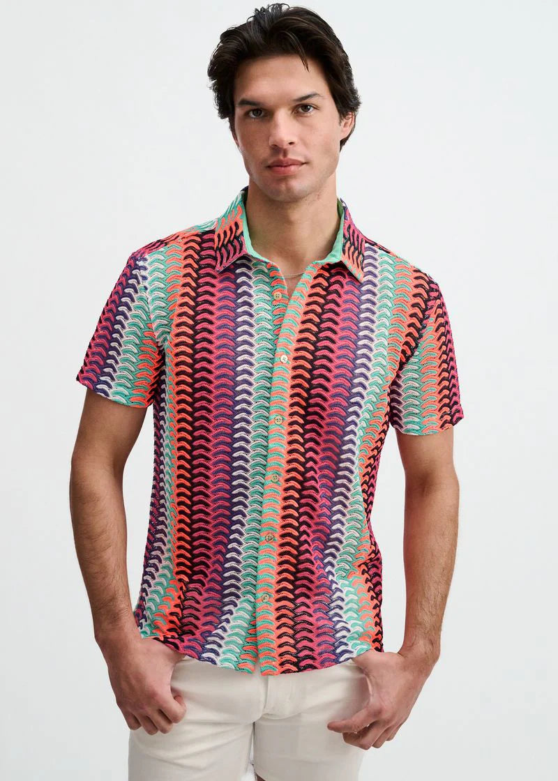 Open Mesh Knit S/S Shirt