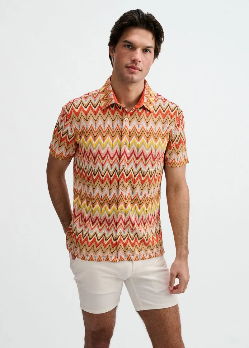 Open Mesh Knit S/S Shirt