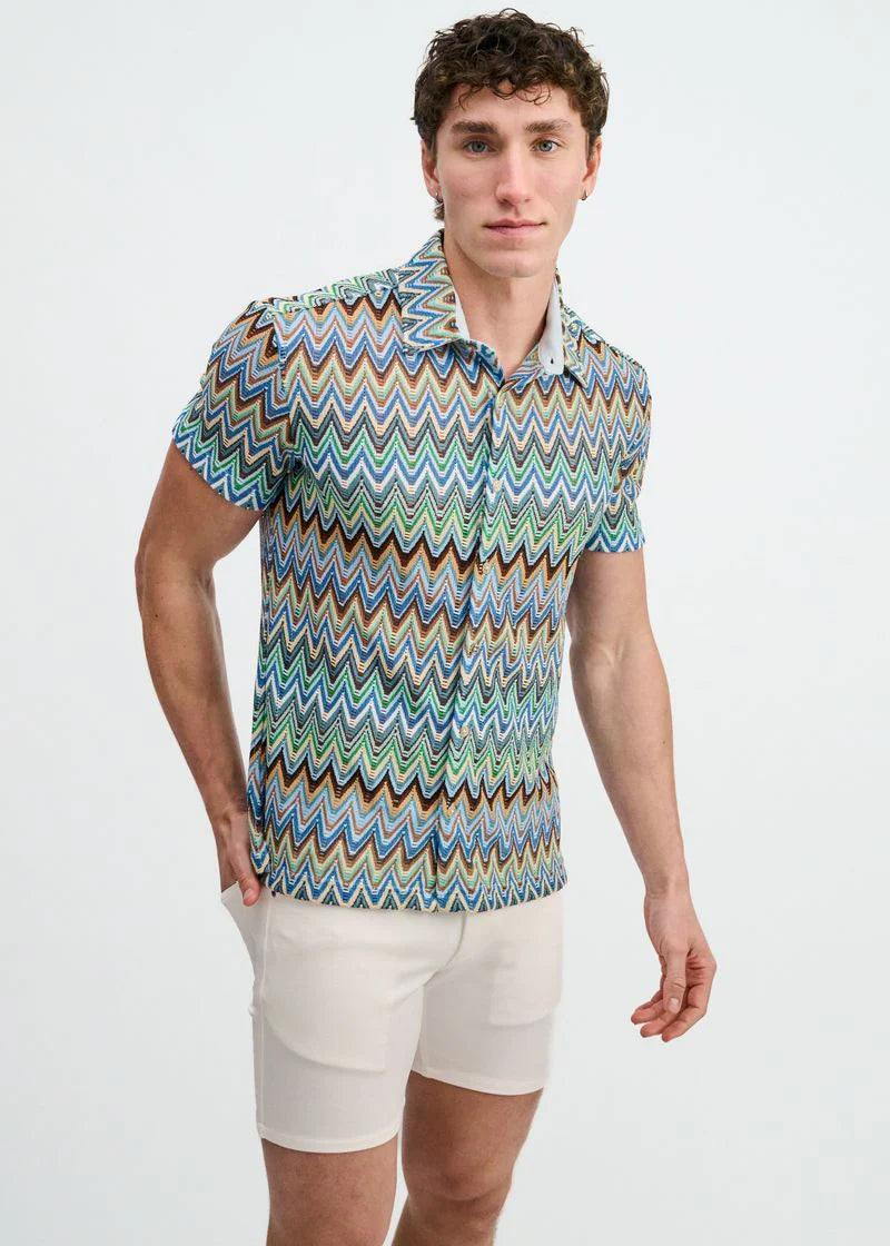 Open Mesh Knit S/S Shirt