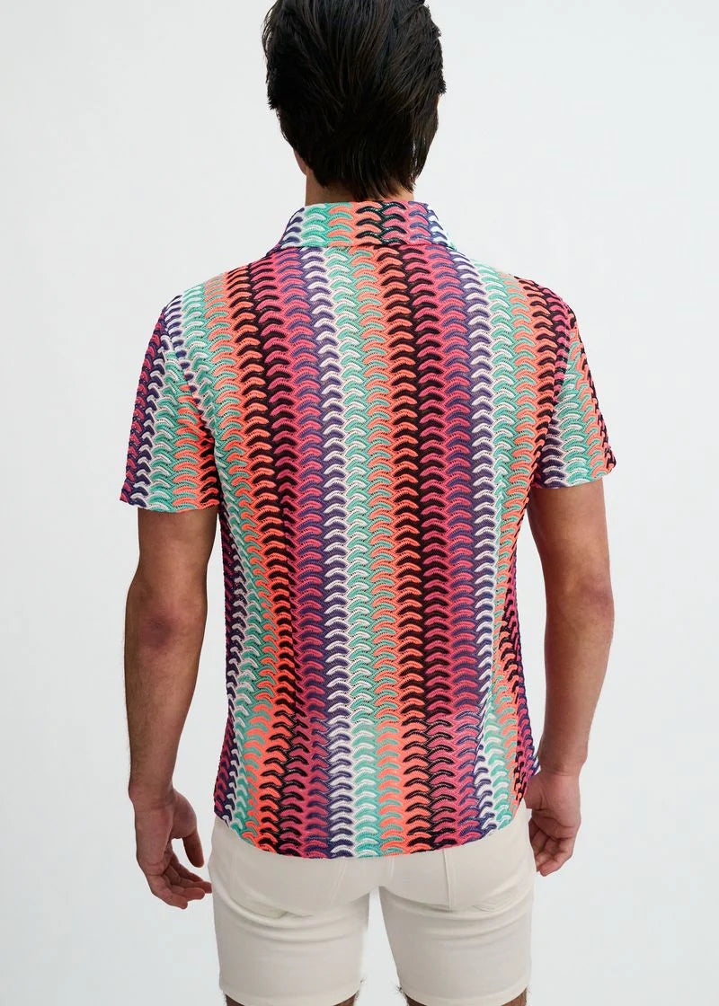 Open Mesh Knit S/S Shirt