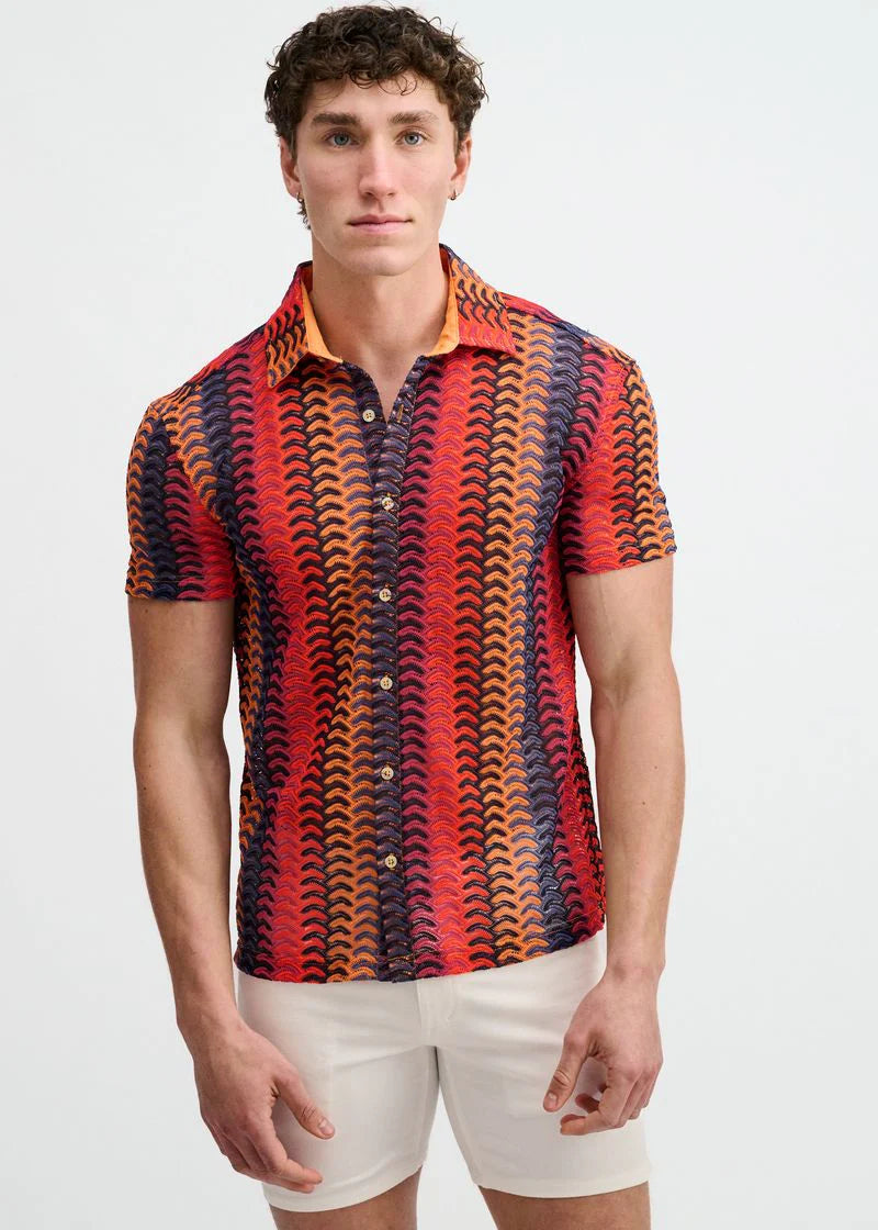 Open Mesh Knit S/S Shirt