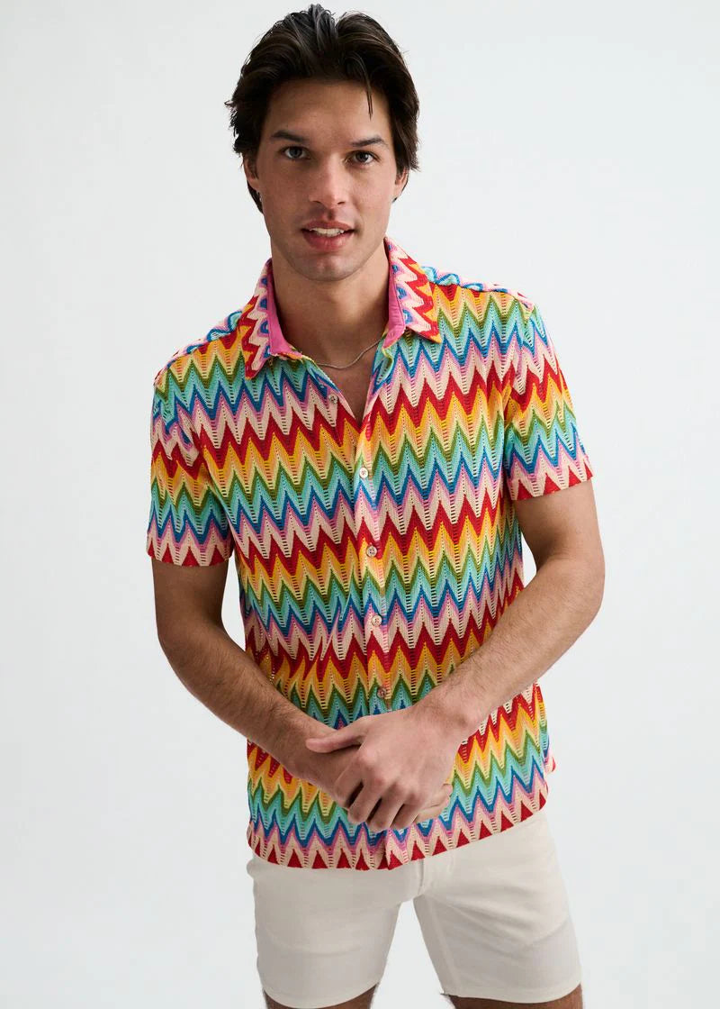 Open Mesh Knit S/S Shirt