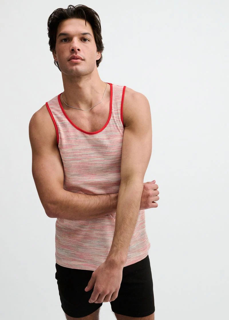 Textured Stretch Knit Tank