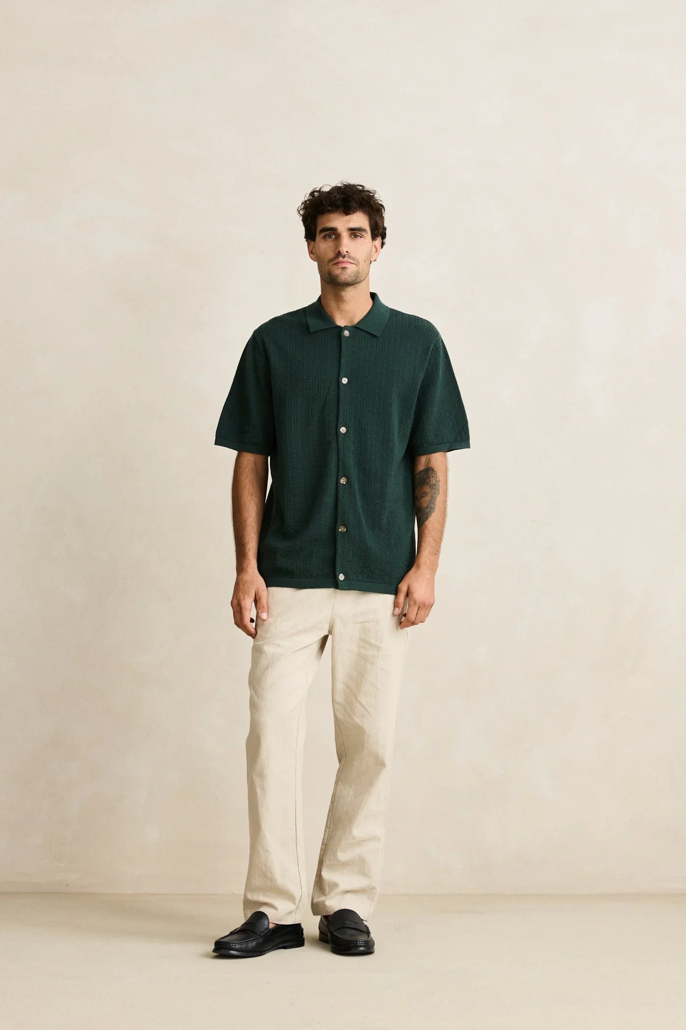 Textured Knit S/S Shirt