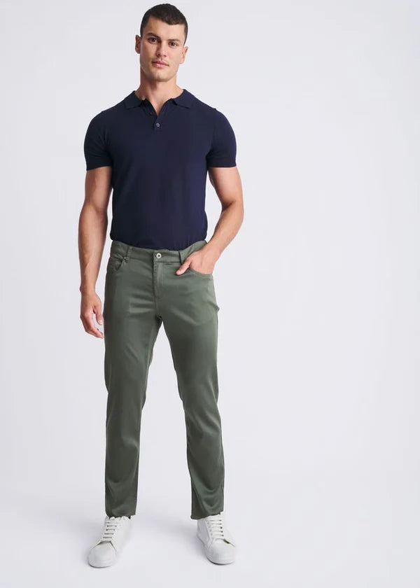Lightweight Textured Stretch Woven 5 Pocket Jeans