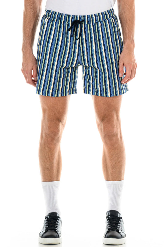 Palm Striped Volley Short