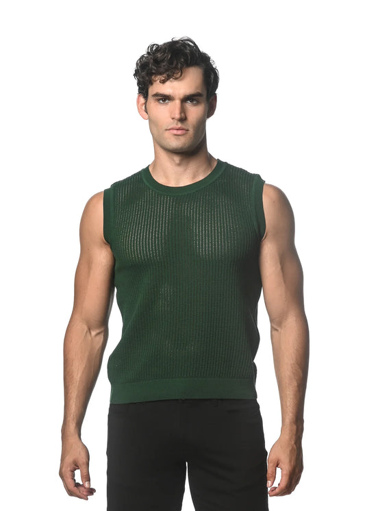 Open Mesh Knitted Vest