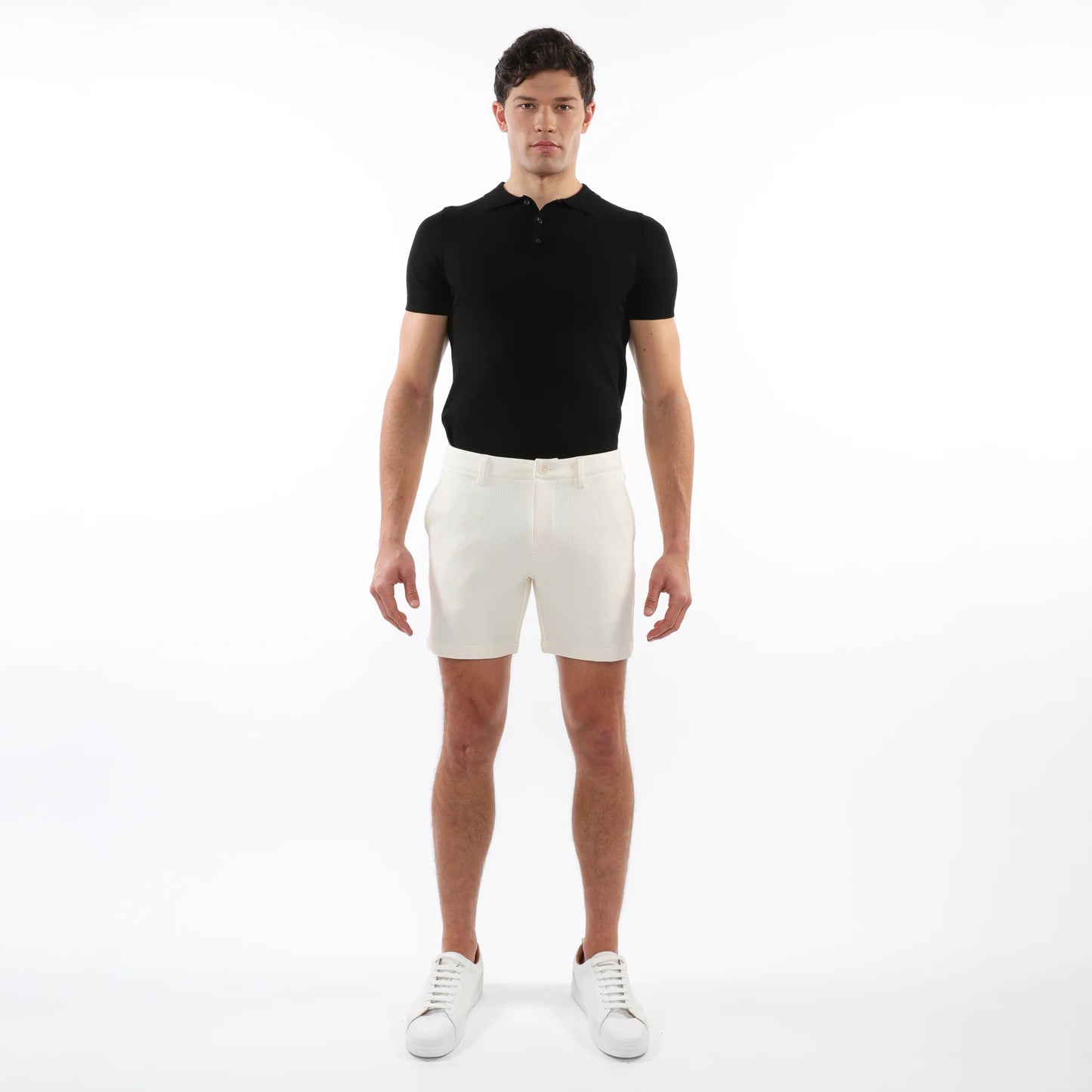 6"Inseam Textured Stretch Knit Chino Short