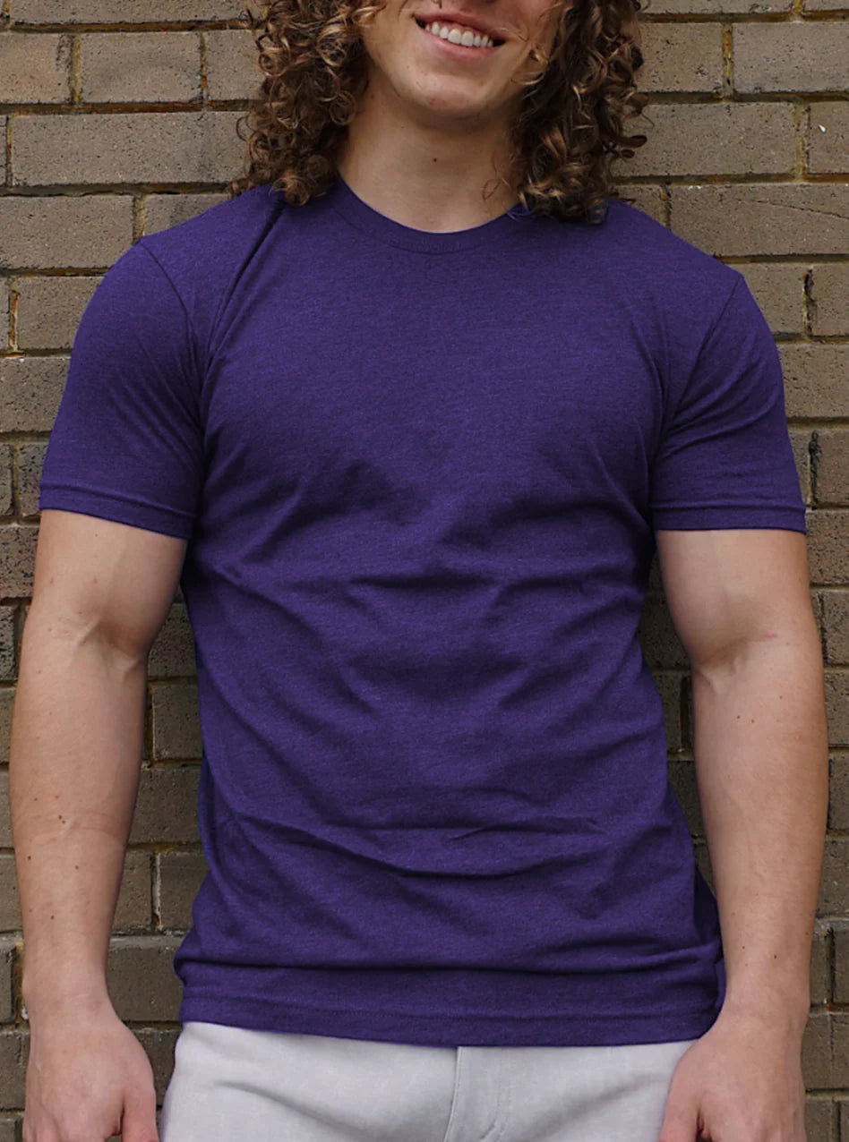 ROLO BASIC CREW NECK T-SHIRT-PURPLE RUSH