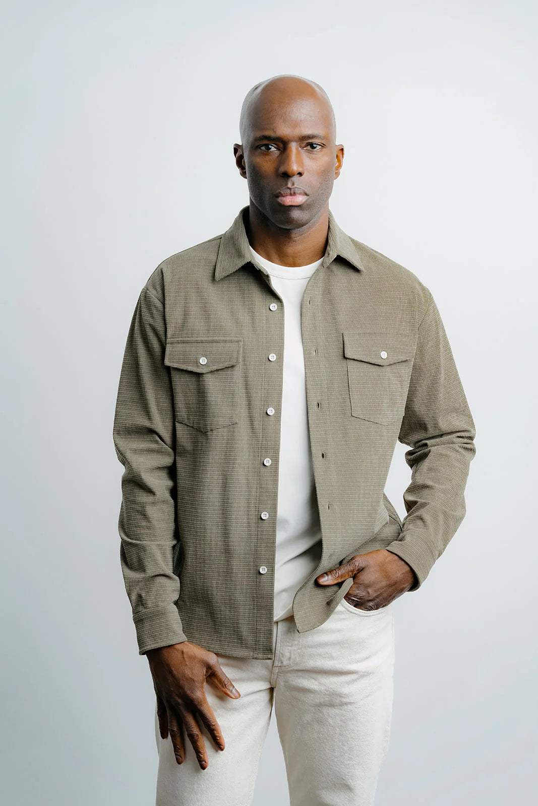 Textured Overshirt