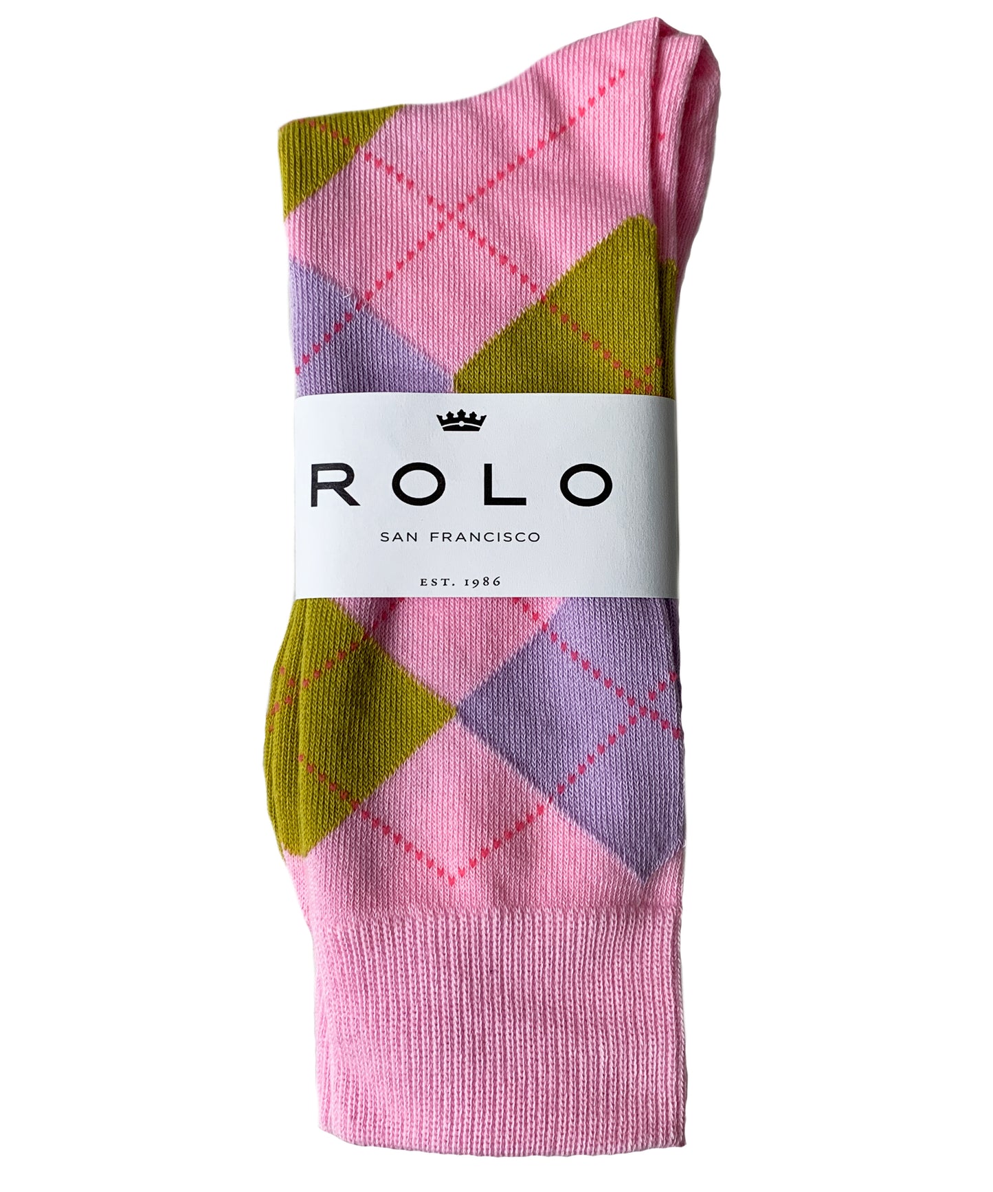 ROLO PREMIUM SOCKS LIGHT PINK PLAID