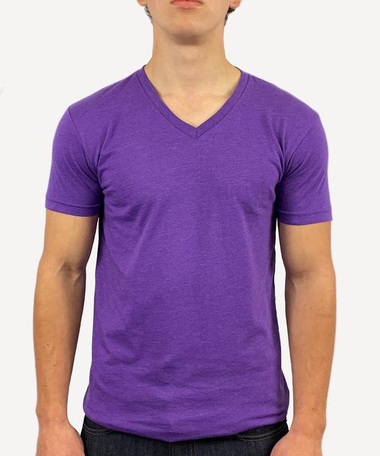 OLD PRODUCT ROLO BASIC  V-NECK T-SHIRT PURPLE RUSH