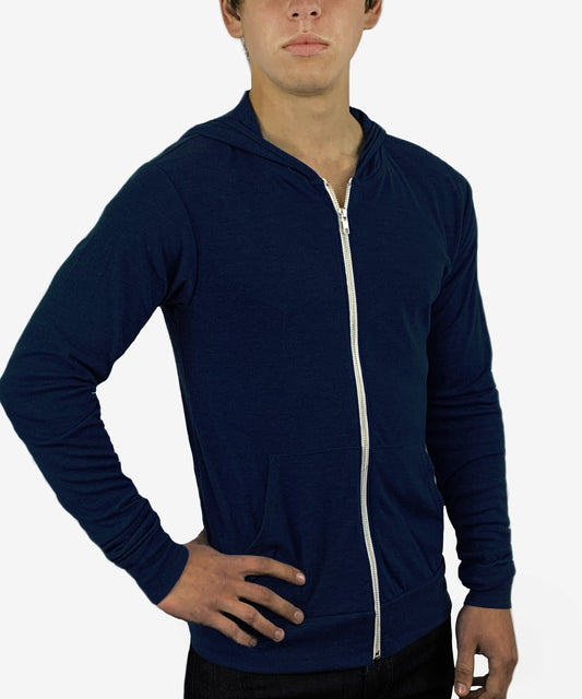 ROLO PREMIUM ZIP FRONT HOODIE NAVY